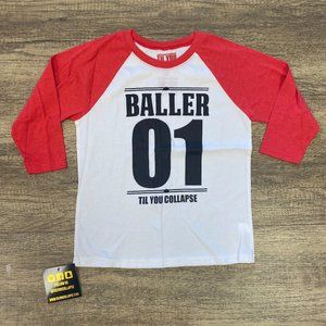Baller 01 Mid sleeve- Red and White